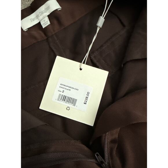 Favorite Daughter Split Decision Silky Trousers in‎ Chocolate Size 2 - Picture 13 of 14